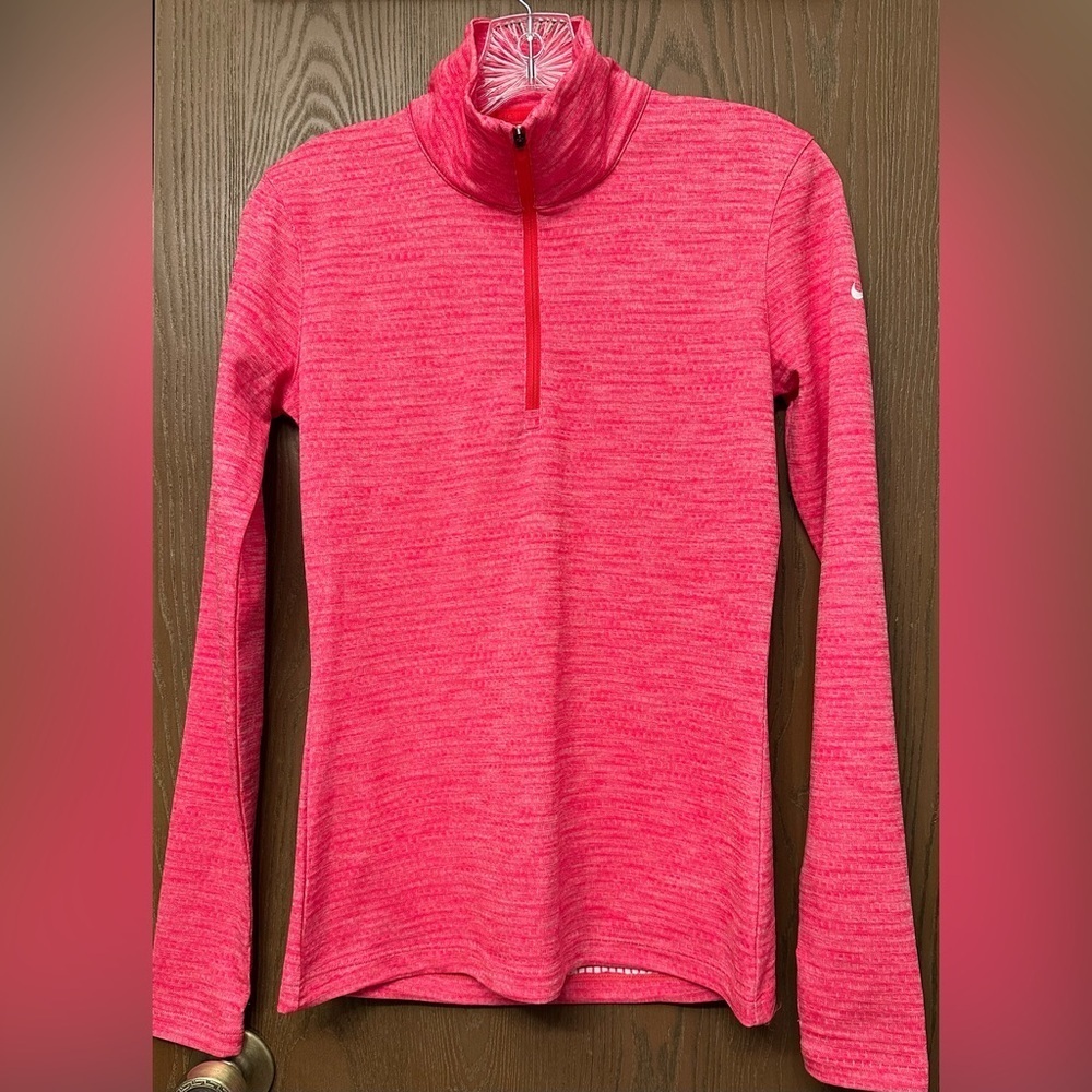 Nike Lucky Azalea Half Zip Golf Pullover Women’s Red/Pink Heater Size Small